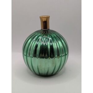 Czechoslovakia Vintage Mercury Glass 5" High Round BottleGreen Color Authentic